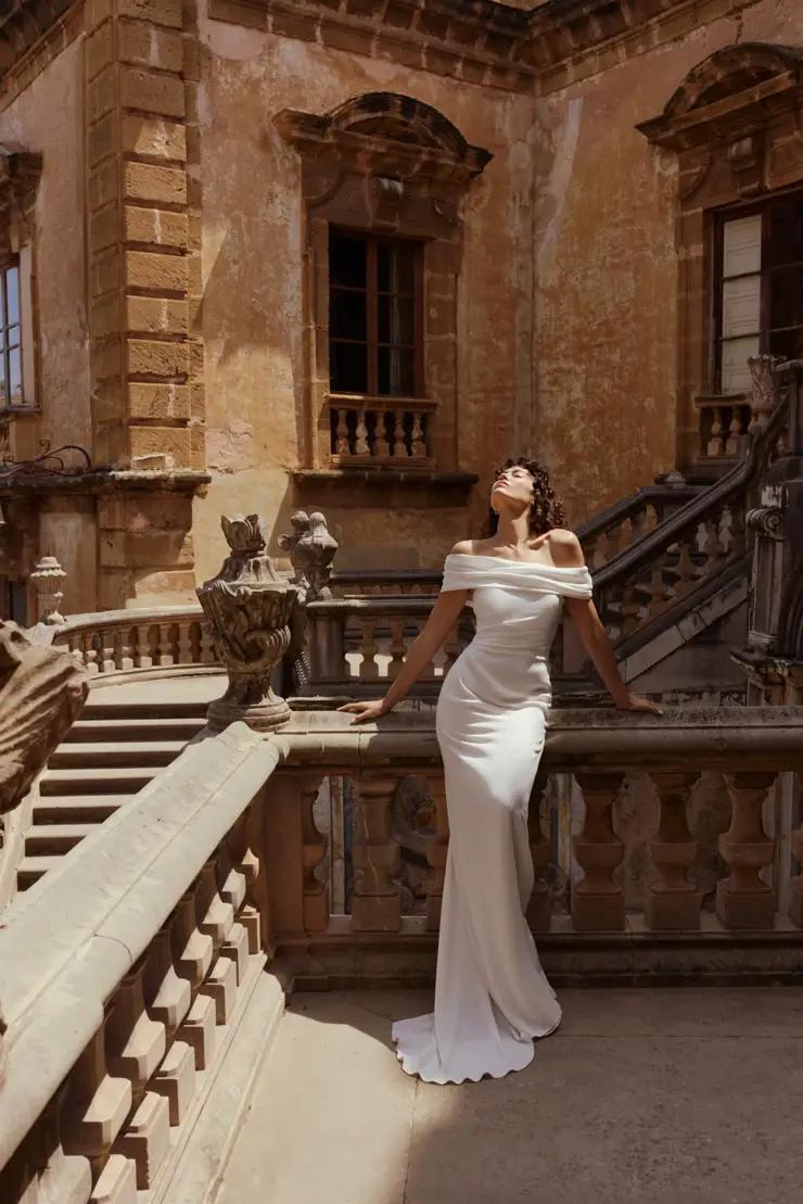 Morgan Davies Bridal Model wearing a dress by Anna Kara